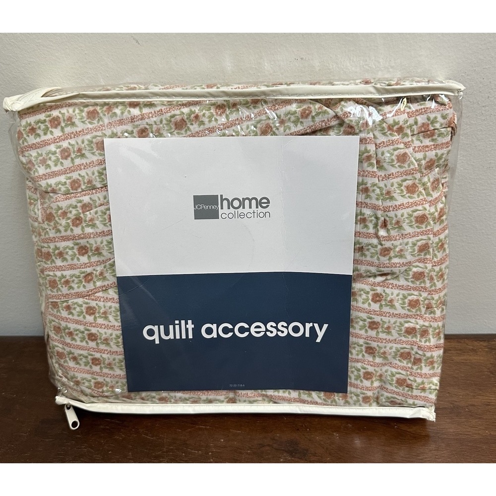 Vintage JC Penney Dainty Cottage Floral Bed Skirt Dust Ruffle Pleated NEW